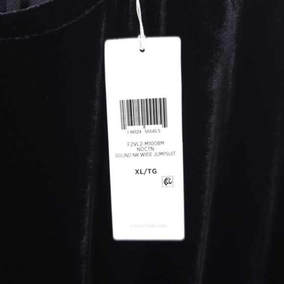 NWT EILEEN FISHER SILK Blend Velvet Wide-Leg JumpsuitEasy Fit Cropped Length XL - Picture 16 of 16